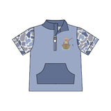 Preorder Samples BT1533 Hunting Camo Fishing Zipper Kids Boys Shirt