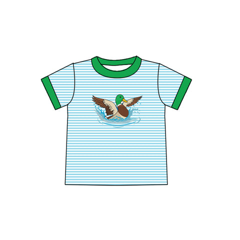 Preorder 12.08 MOQ 5 pcs BT1538 Mallard Ducks Green Kids Boys Shirt Top