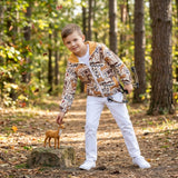 BT1567 Hunting Elk Camo Hoodie Kids Girls Coat
