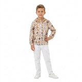 BT1570 Football Camo Hoodie Kids Girls Coat