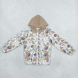 BT1570 Football Camo Hoodie Kids Girls Coat
