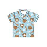 Preorder Samples BT1579 Baseball Kids Boys Polo Shirt Top