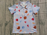 Preorder Samples BT1580 Baseball Kids Boys Polo Shirt Top