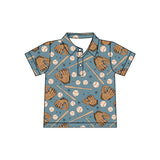 Preorder Samples BT1581 Baseball Kids Boys Polo Shirt Top
