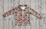 Preorder Samples BT1649 Hunting Camo Zipper Kids Boys Pullover