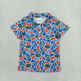 BT1695 Mascot School Team Camo Kids Boys Polo Shirt Top