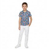 BT1695 Mascot School Team Camo Kids Boys Polo Shirt Top