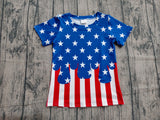 Preorder Samples BT1741 4th of July USA Star Kids Boys Polo Shirt Top