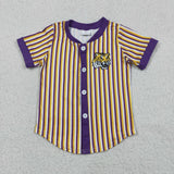 BT1745 Mascot Team Stripe Buttons Kids Boys Shirt