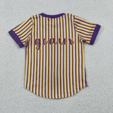BT1745 Mascot Team Stripe Buttons Kids Boys Shirt