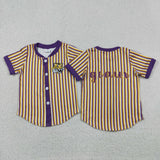 BT1745 Mascot Team Stripe Buttons Kids Boys Shirt