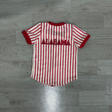Preorder Samples BT1746 Mascot Team Stripe Buttons Kids Boys Shirt