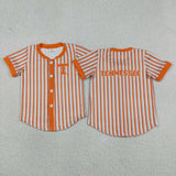BT1747 Mascot School Team Stripe Buttons Kids Boys Shirt