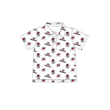 Preorder Samples BT1756 University Football Team Mascot Kids Boys Polo Shirt Top