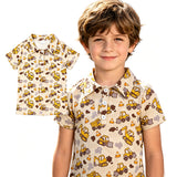 BT1792 Excavator Truck Kids Boys Polo Shirt Top