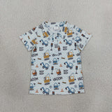 BT1793 VROOM Excavator Kids Boys Polo Shirt Top