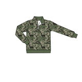 Preorder MOQ 5 pcs Hunting Camo Elk Kids Boys Zipper Pullover