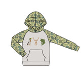 Preorder MOQ 5 pcs Hunting Camo Elk Kids Boys Hoodie Pullover