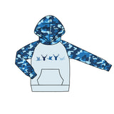 Preorder MOQ 5 pcs Hunting Camo Elk Kids Boys Hoodie Pullover