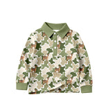 Preorder MOQ 5 pcs Each Style Hunting Elk Camo Kids Boys Polo Shirt