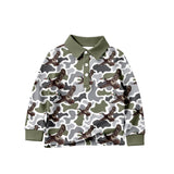 Preorder MOQ 5 pcs Each Style Hunting Elk Camo Kids Boys Polo Shirt