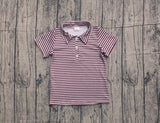 Preorder Samples BT1833 Red Stripe Kids Boys Polo Shirt Top