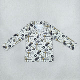 BT1835 Truck Car Print Kids Boys Zipper Pullover