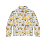 Preorder MOQ 5 pcs Each Style Truck Car Zipper Kids Boys Pullover Shirt