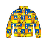 Preorder MOQ 5 pcs Each Style Truck Car Zipper Kids Boys Pullover Shirt
