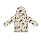 Preorder MOQ 5 pcs Each Style Hunting Western Hoodie Kids Boys Pullover Shirt