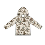 Preorder MOQ 5 pcs Each Style Hunting Western Hoodie Kids Boys Pullover Shirt