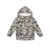 Preorder MOQ 5 pcs Each Style Hunting Camo Pocket Hoodie Kids Pullover Shirt