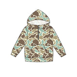 Preorder MOQ 5 pcs Each Style Hunting Camo Pocket Hoodie Kids Pullover Shirt