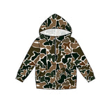 Preorder MOQ 5 pcs Each Style Hunting Camo Pocket Hoodie Kids Pullover Shirt