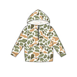 Preorder MOQ 5 pcs Each Style Hunting Camo Pocket Hoodie Kids Pullover Shirt