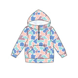 Preorder MOQ 5 pcs Each Style Hunting Camo Pocket Hoodie Kids Pullover Shirt