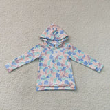 BT1855 Hunting Camo Pink Zipper Hoodie Kids Girls Pullover