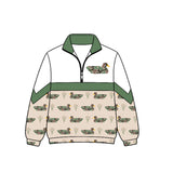 Preorder MOQ 5 pcs Each Style Hunting Camo Zipper Kids Boys Pullover Shirt