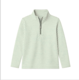 Preorder MOQ 5 pcs Each Colorful Stripe Zipper Kids Boys Pullover Shirt