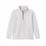 Preorder MOQ 5 pcs Each Colorful Stripe Zipper Kids Boys Pullover Shirt