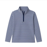 Preorder MOQ 5 pcs Each Colorful Stripe Zipper Kids Boys Pullover Shirt