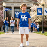BT1882 Vinyl School Team UK Blue Boys Kids Shirt Top