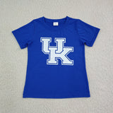 BT1882 Vinyl School Team UK Blue Boys Kids Shirt Top