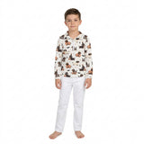 BT1896 Halloween Pumpkin Puppy Ghost Zipper Pullovers Kids Boys Shirt Top