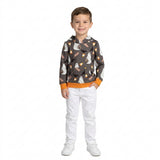 BT1843 Halloween Candy Bats Kids Boys Hoodie Pullover