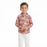 BT1902 Halloween Pumpkin Ghost Print Buttons Kids Boys Polo Shirt Top