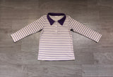 NO MOQ Preorder Samples Each Style Mardi Gras Stripe Polo Kids Matching Clothes