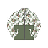 Preorder MOQ 5 pcs Each Style Hunting Camo Zipper Kids Boys Pullover Shirt