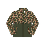 Preorder MOQ 5 pcs Each Style Hunting Camo Zipper Kids Boys Pullover Shirt
