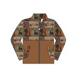 Preorder MOQ 5 pcs Each Style Hunting Camo Zipper Kids Boys Pullover Shirt